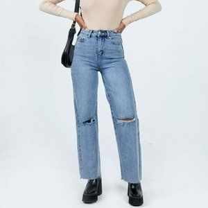 Princess Polly Denim THORNE DENIM JEAN High Rise straight leg size 4